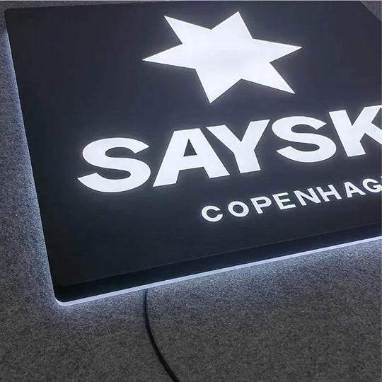 custom logo illuminated blade signs with acrylic panels for premium visibility