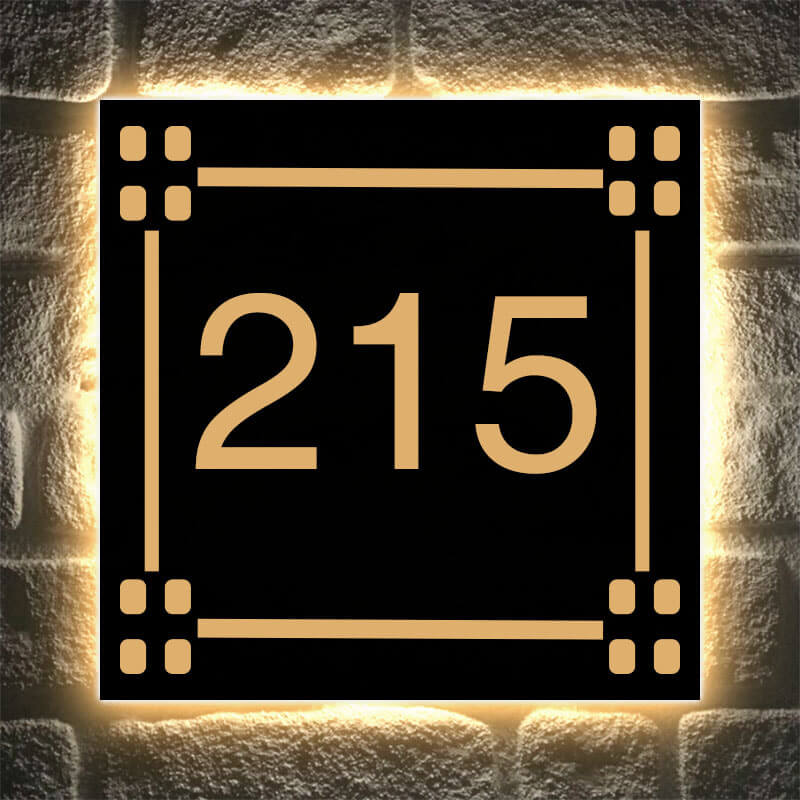 custom stone address plaques lightbox signage lighted street address sign