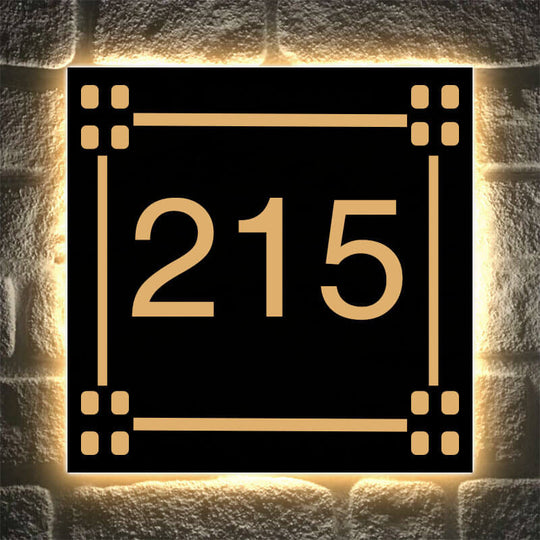 custom stone address plaques lightbox signage lighted street address sign