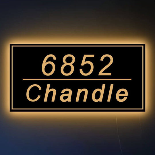 home depot address numbers Illuminated house number plaque for gate or fence