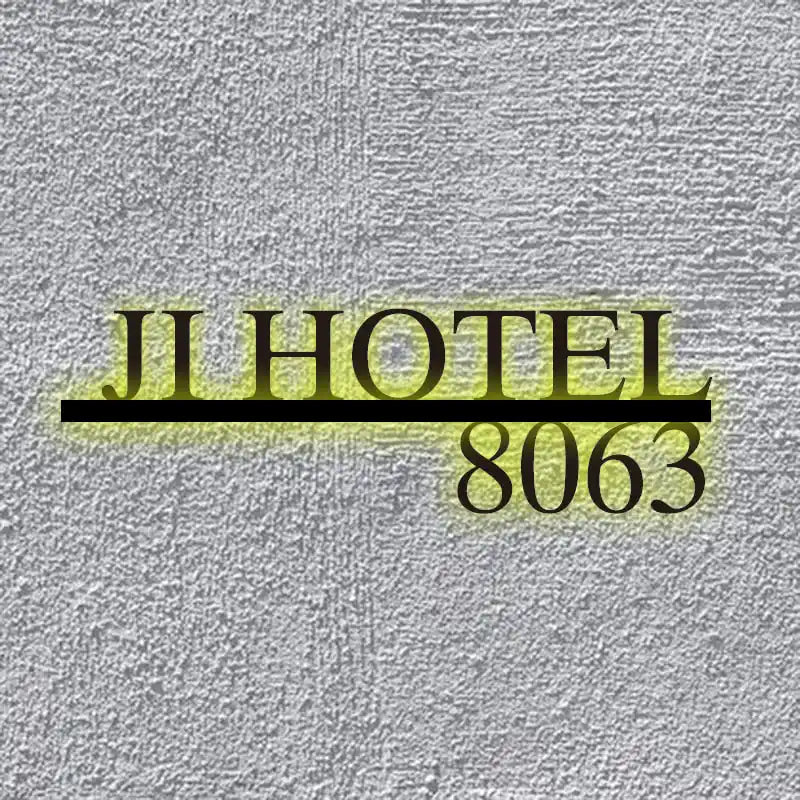 Backlit house numbers with optional decorative border vertical led house numbers