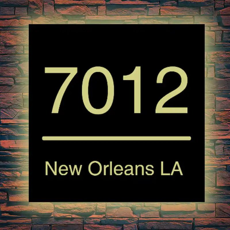 backlit address sign Backlit House Number DIY Led Modern Address Sign
Illumianted House Number Plaque Box Signage