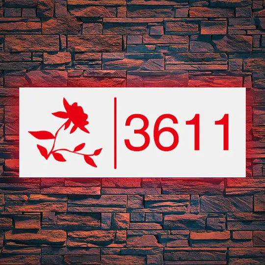 LED backlit house numbers metal adhesive mailbox numbers