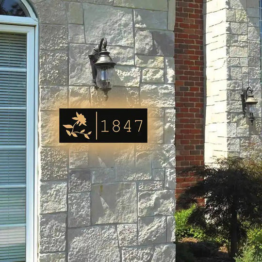 iron mailbox numbers LED house numbers light-up address numbers