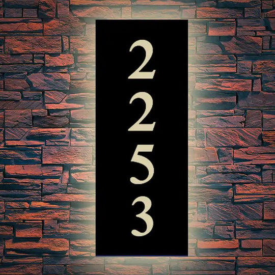 vertical led house numbers Illuminated plaques to display your address number
