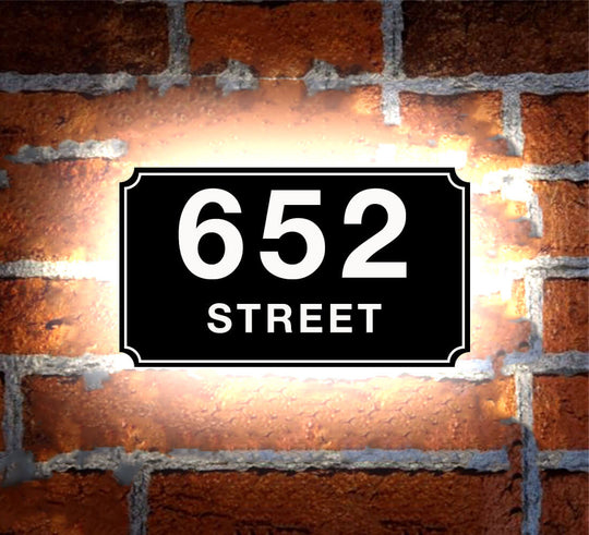 large metal house numbers Custom House Address Plaque lighted address plaque for house