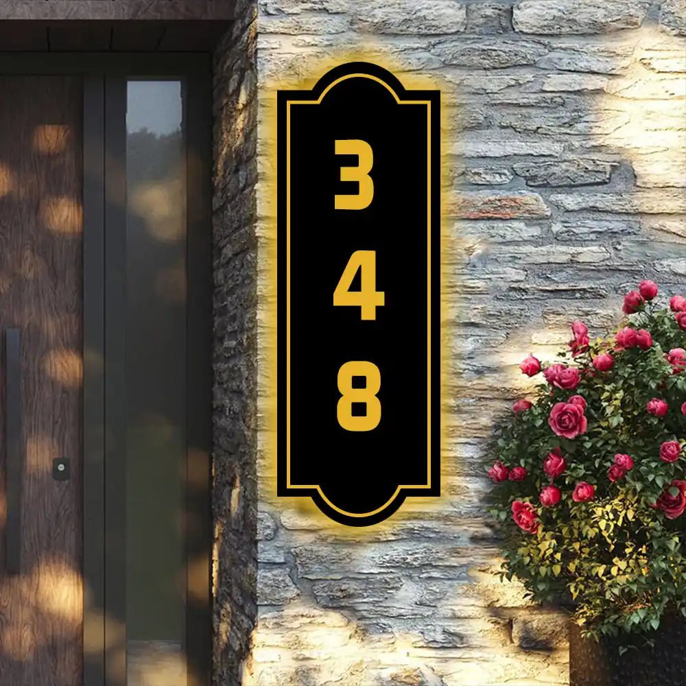 led backlit house numbers modern house numbers with light outdoor led house number light classic cast metal address plaques