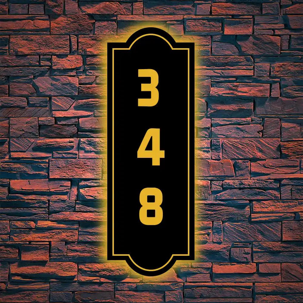 led light up house numbers lighted address numbers backlit modern lighted house numbers personalized cast metal address plaque