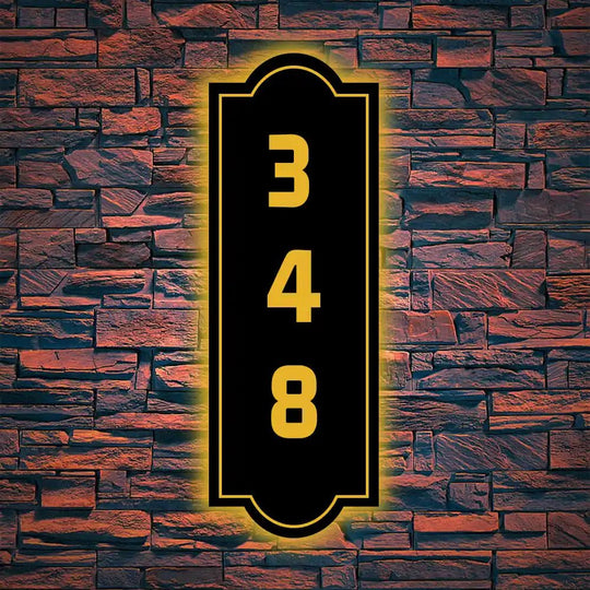 led light up house numbers lighted address numbers backlit modern lighted house numbers personalized cast metal address plaque