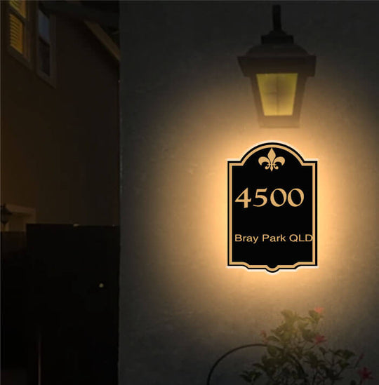 lighted address numbers solar lighted address sign metal house numbers
