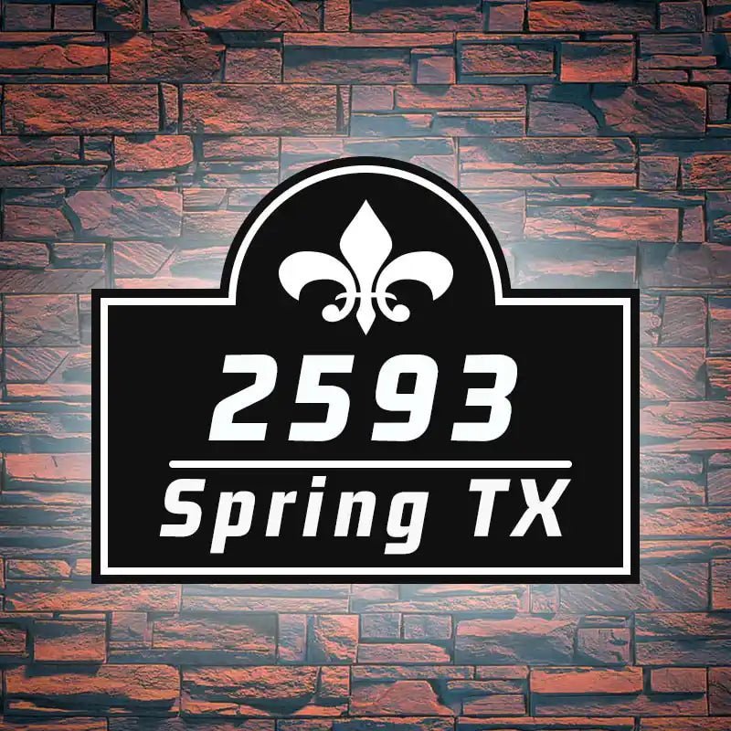 Lit address number signs Custom Address Numbers