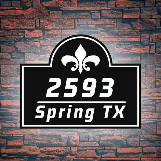 Lit address number signs Custom Address Numbers