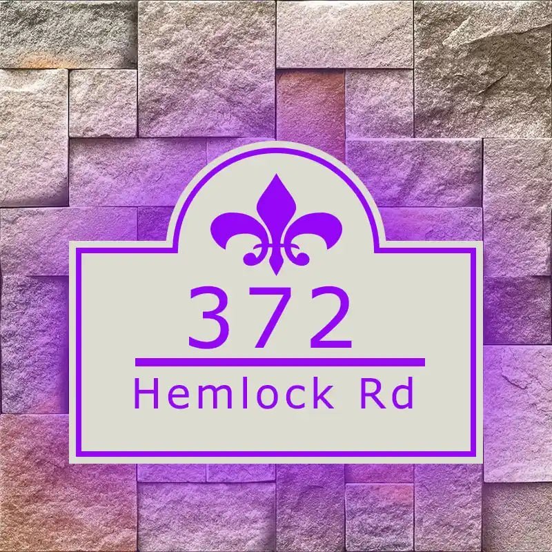 Illuminated address installation Modern house numbers with light lighted house numbers
