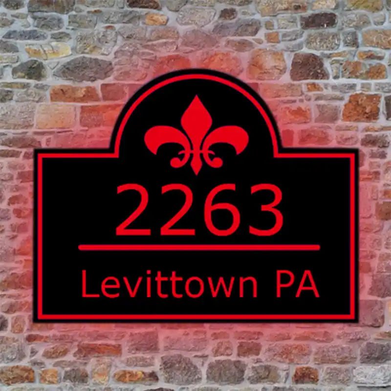 Lighted address plaques Best backlit house numbers Lighted House Number Signs Metal Numbers