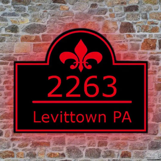 Lighted address plaques Best backlit house numbers Lighted House Number Signs Metal Numbers