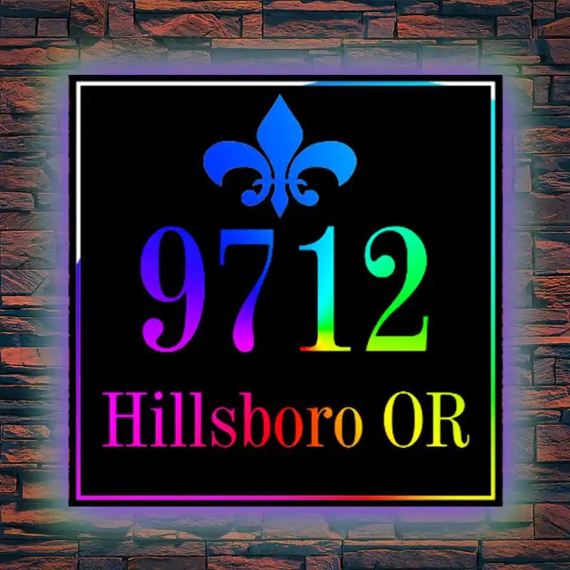 brass address numbers and letters Stainless Steel Metal Door Plates Number Apartment Hotel Lighted Address Plaque Light box address signs