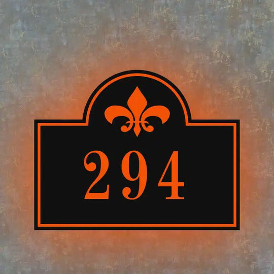 light door number Metal Address Plaque Signs Lighted
