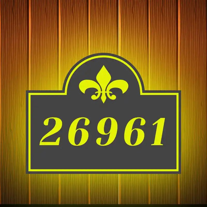 illuminated house number plaque Custom Fabricated metal Address Plaque signs