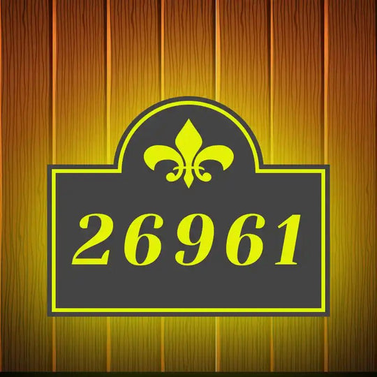 illuminated house number plaque Custom Fabricated metal Address Plaque signs