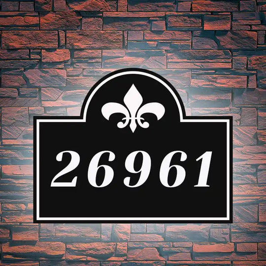 solar light house number sign Lighted House Number Plaque Led Light up Horizontal Waterproof Exterior