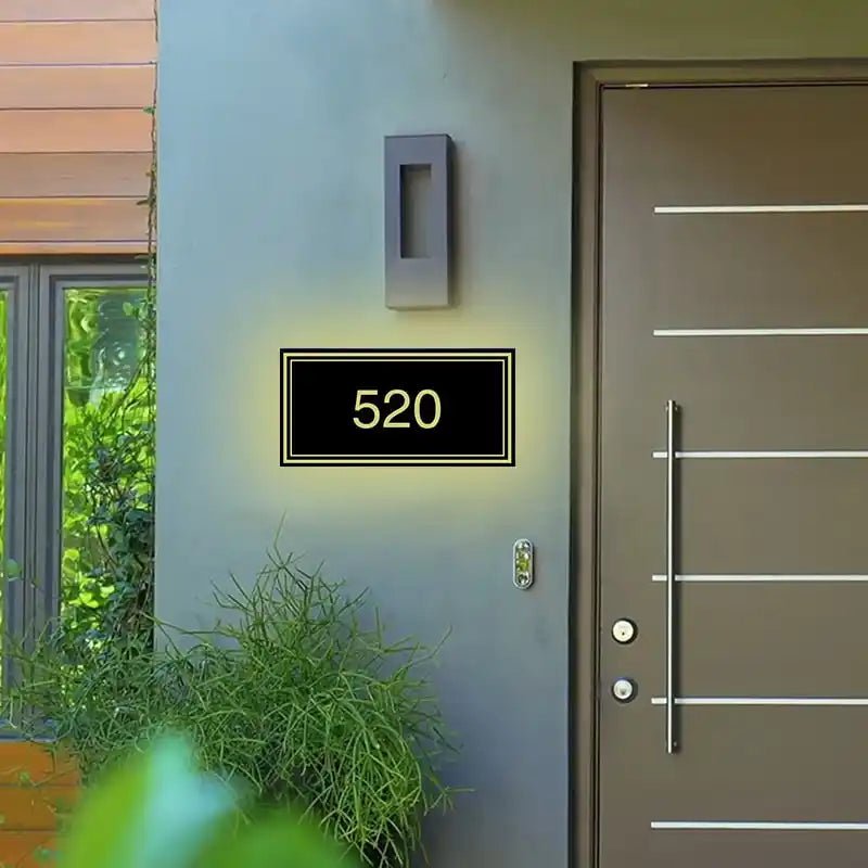Outdoor LED House Number Light
 Building Address Numbers with LED Lights distinction house numbers