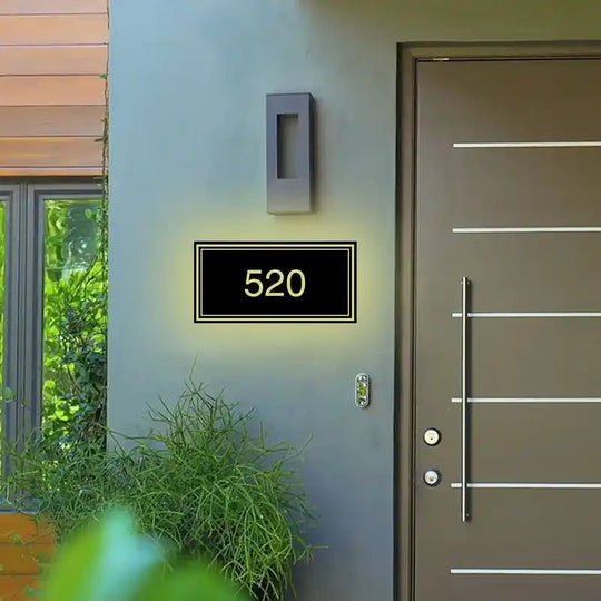 Outdoor LED House Number Light
 Building Address Numbers with LED Lights distinction house numbers