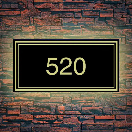 Modern house numbers with light house numbers on house