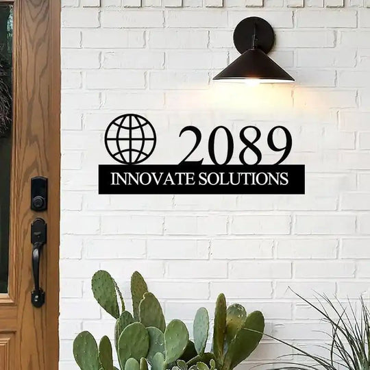 metal door number plates brushed stainless steel modern