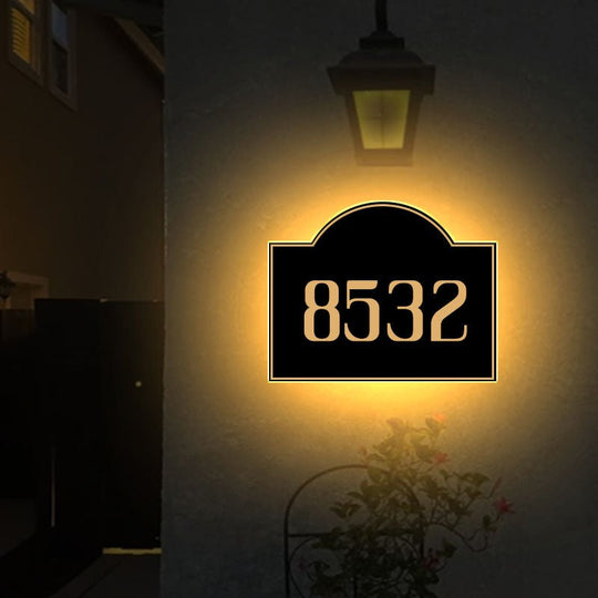 metal house numbers and letters vintage neon signs modern house numbers with light