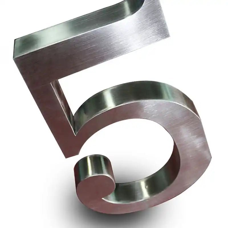 steel address sign