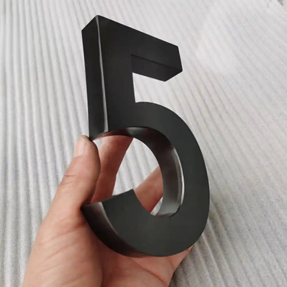 metal house number signs