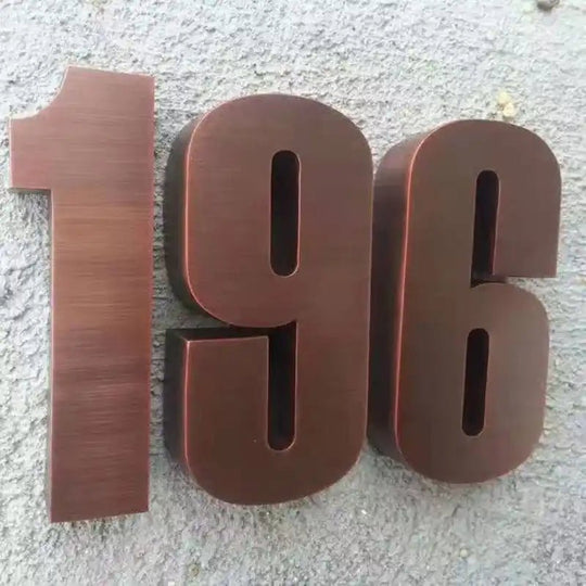 metal number signs