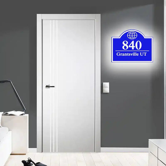 custom address plaques backlit LED numbers LED backlit house address numbers