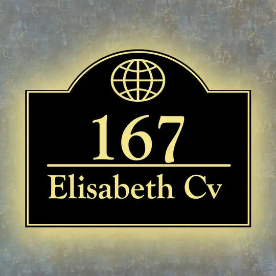 mailbox number plaque lighted backlit house numbers