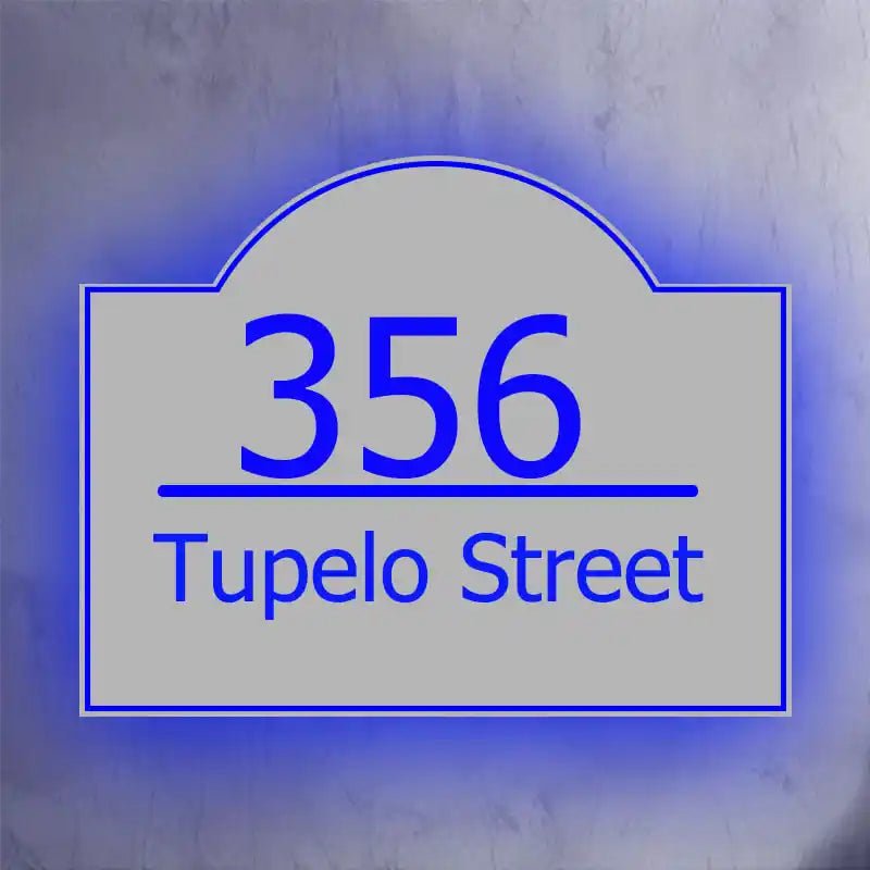 Modern Backlit Numbers Lighted House Numbers. Outdoor Light Up numbers and Address Panel street numbers for house