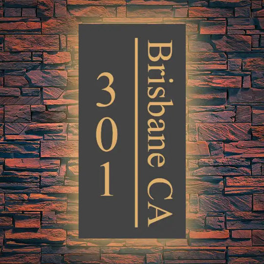 vertical backlit house numbers LED house numbers