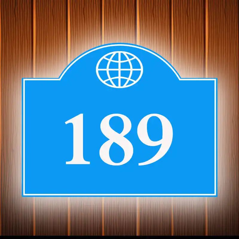 lawn address plaques Lighting LED Address Light one light house sign in white