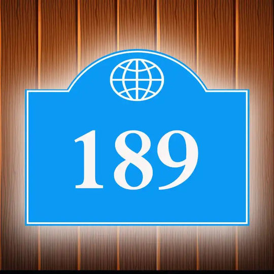 lawn address plaques Lighting LED Address Light one light house sign in white