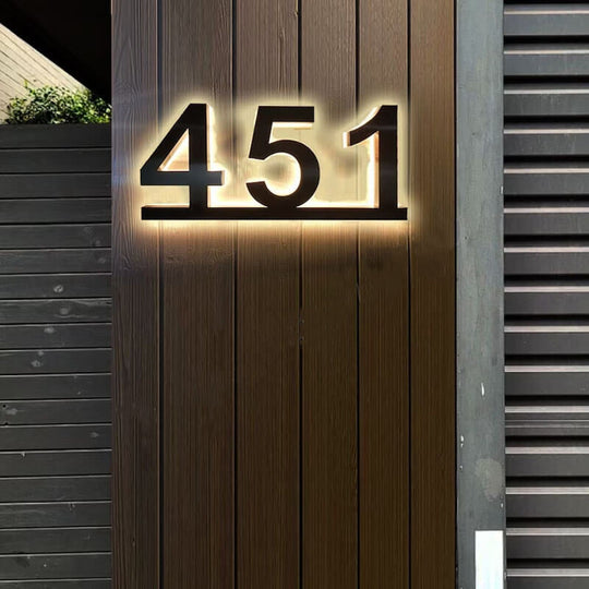 Solar powered illuminated house numbers for easy installation 3d print house numbers