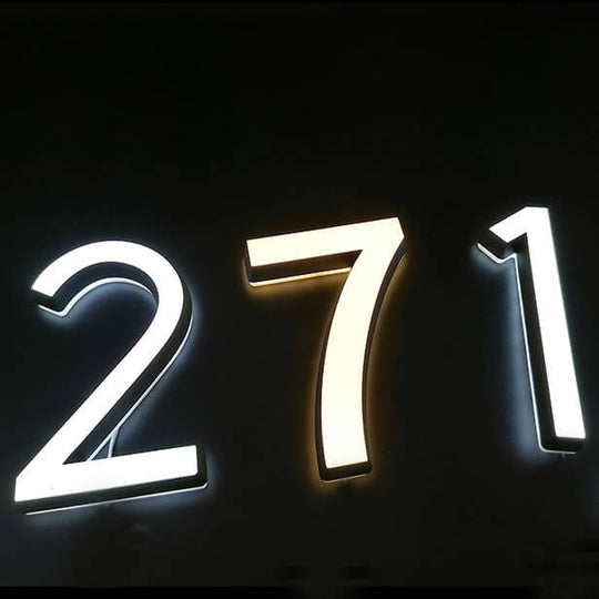 light up address numbers Durable LED house number signs for harsh weather