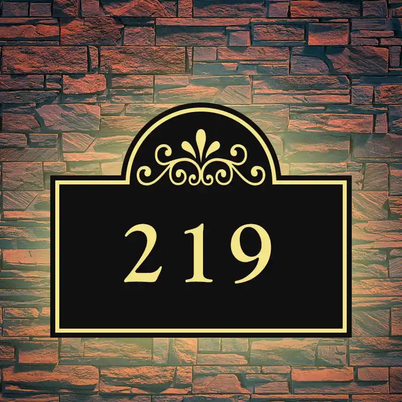 decorative house numbers illuminated house signs