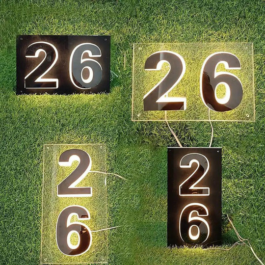 lighted house number signs