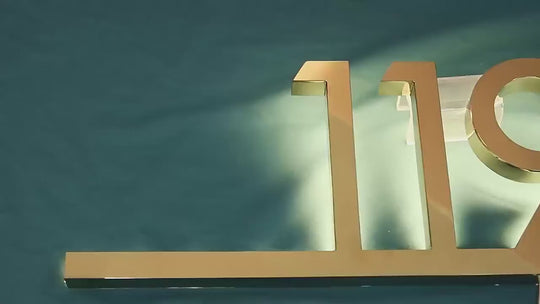 Modern Backlit House Numbers on Backplate Stylish Illuminated Address Signs Mounting Panel
