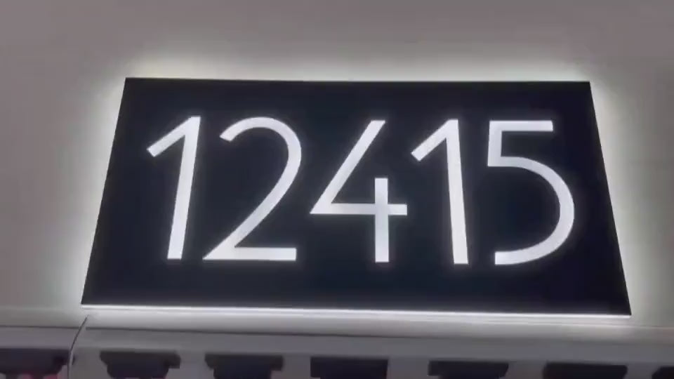 lighted house number sets and address plaques