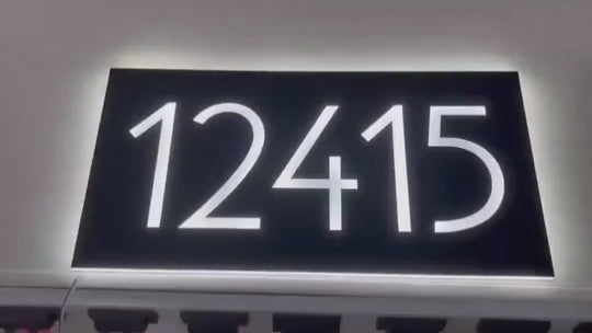lighted house number sets and address plaques