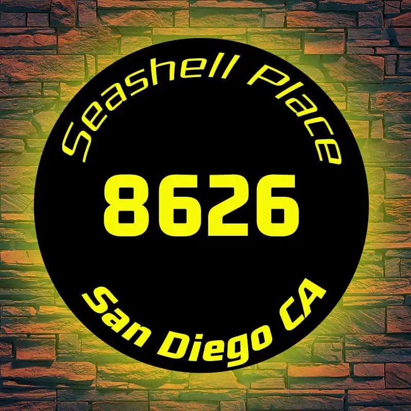 solar house number signs Custom Signs | Address Signs & House Numbers