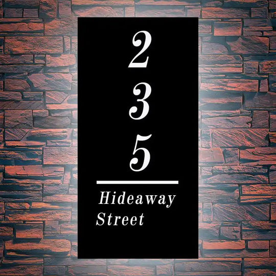 illuminated address sign LED Modern Backlit House Address Numbers