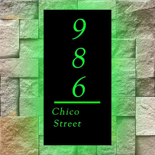 modern house numbers Illuminated House Number Signs