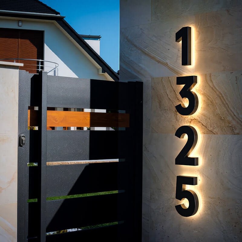 lighted house number signs
