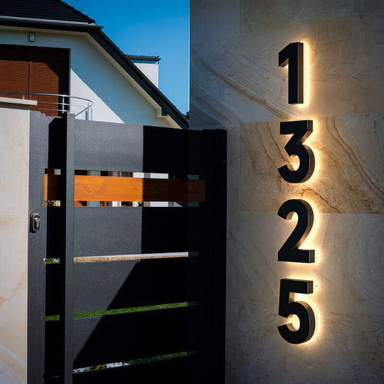 lighted house number signs